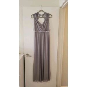 David's Bridal Gray maxi dress